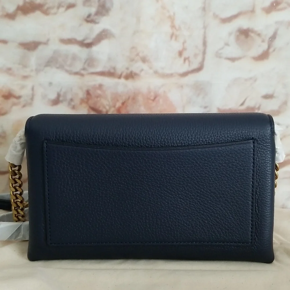 New Tory Burch Kira Leather Wallet-On-Chain